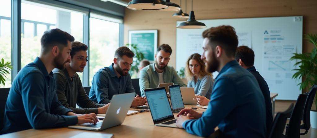AnkaTech development team collaborating in open workspace